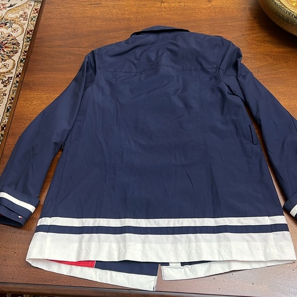 Tommy Hilfiger Rain Coat Navy Blue stylish coat size small - Picture 9 of 12